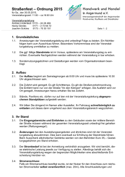 Straßenfest-Ordnung 2015 - Handwerk und Handel in Angermund eV
