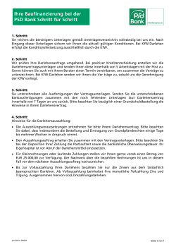 Schritt für Schritt - PSD Bank RheinNeckarSaar eG