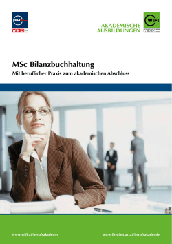 MSc Bilanzbuchhaltung - WIFI Nieder&ouml;sterreich