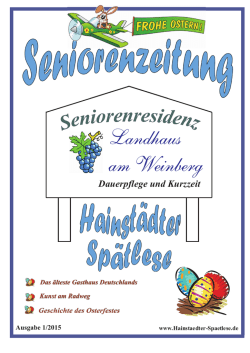 Hainst&auml;dter Sp&auml;tlese - Seniorenresidenz Landhaus am Weinberg