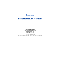 Rezepte Patientenforum Diabetes - St. Walburga