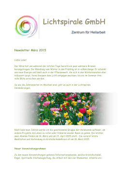 Newsletter März 2015
