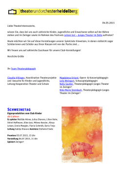 Schweinetag - Theater und Orchester Heidelberg