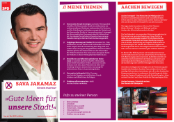 Gute Ideen f&uuml;r unsere Stadt!&laquo;