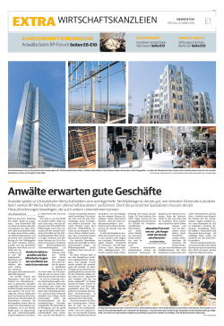Anwälte erwarten gute Geschäfte