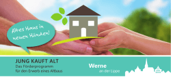 Flyer "Jung kauft Alt – Altes Haus in neuen Händen"