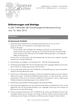 Erläuterungen - Gemeinde Hölstein
