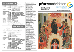 Pfarrnachrichten 24.05.2015 - Pastoralverbund Hagen