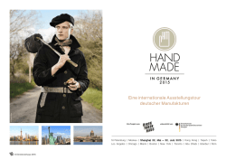 Eine internationale Ausstellungstour deutscher Manufakturen