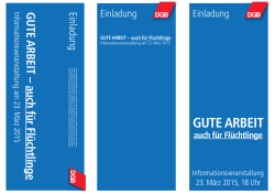 GUTE ARBEIT – auch für Flüchtlinge (PDF, 155 kB )