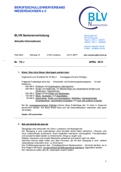Ausgabe April 2015 - Berufsschullehrerverband Niedersachsen e.V.