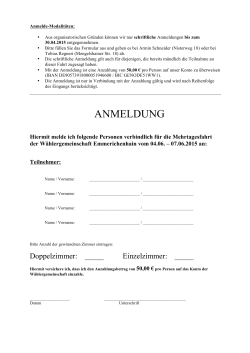ANMELDUNG - Wählergemeinschaft Emmerichenhain e.V.