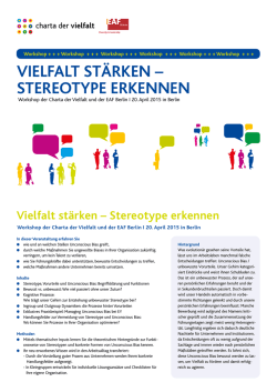 EAF Berlin und Charta der Vielfalt bieten Workshop zum Umgang