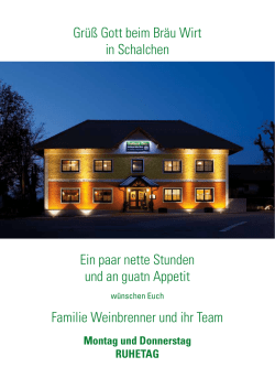 Gr&uuml;&szlig; Gott beim Br&auml;u Wirt in Schalchen Ein paar nette