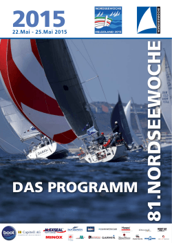 Programm der 81. Nordseewoche 2015