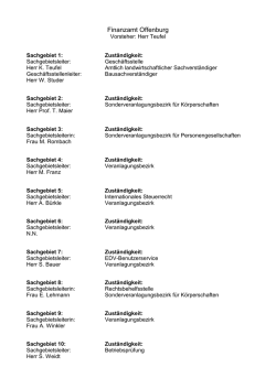 Zum &Uuml;berblick - Finanzamt Offenburg