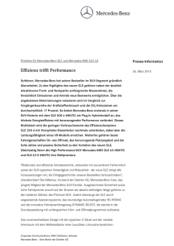 Effizienz trifft Performance - Mercedes