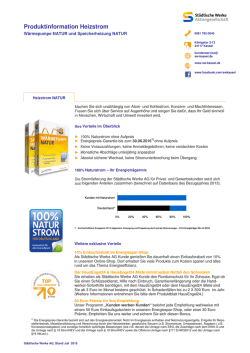Produktinformation Heizstrom