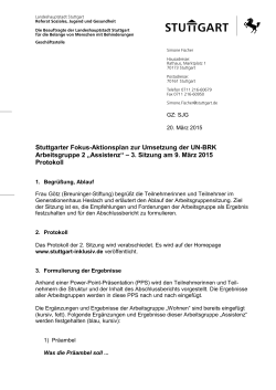 Protokoll vom 09.03.15 - Stuttgarter Fokus