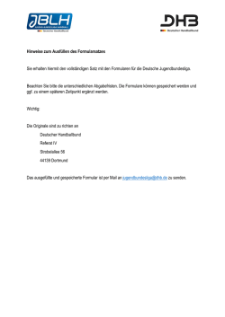 JBLH Formulare 2015/16 - Deutscher Handballbund