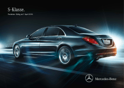 Preisliste S-Klasse - Mercedes
