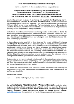 Information von B&uuml;rgermeisterin Silke H&ouml;flinger
