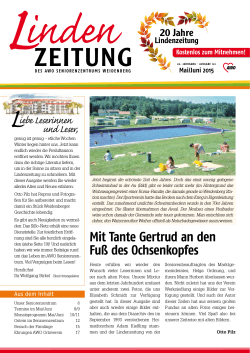 Lindenzeitung Mai/Juni  - AWO Seniorenzentrum Weidenberg