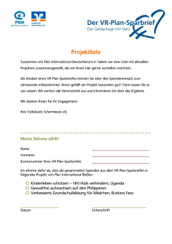 Projektliste - Volksbank Schermbeck eG