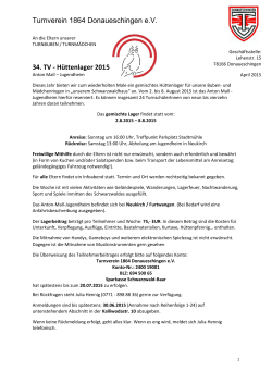 Anmeldung 2015 - TV Donaueschingen