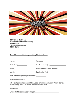 1.FC Union Berlin e.V. Frauen- und Mädchenabteilung Julia Wigger