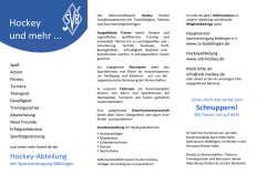 Hockeyflyer - aktuell  - Feld 2015