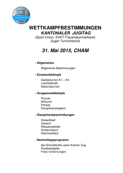 Wettkampfbestimmungen - Turnverein Cham, seit 1884