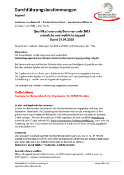 Durchf&uuml;hrungsbestimmungen - Handballkreis Iserlohn Arnsberg eV