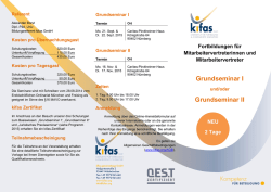 Grundseminar I Grundseminar II