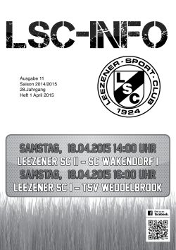 LSC-Info 2014-2015 Ausgabe11
