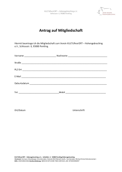 Formular Mitgliedsantrag (als PDF herunterladen)