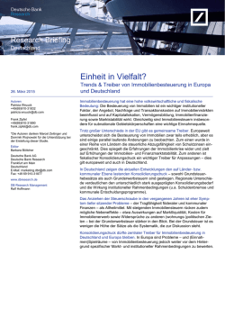 Einheit in Vielfalt? - Deutsche Bank Research