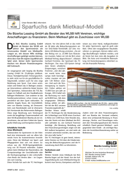 Sparfuchs dank Mietkauf-Modell (04/2015) - Bizerba
