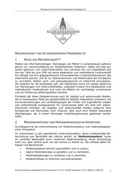MEDIENKONZEPT DES STUDIENSEMINARS PADERBORN II