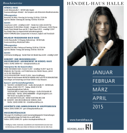 Januar bis April 2015 - Händel-Haus