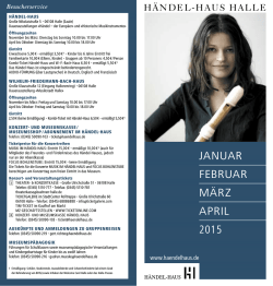 Januar bis April 2015 - H&auml;ndel-Haus