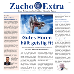 Gutes H&ouml;ren h&auml;lt geistig fit
