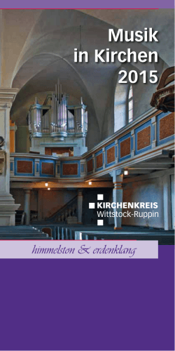 Musik in Kirchen 2015 - Kirchenkreis Wittstock