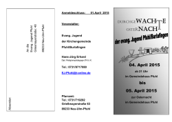 durchgewach e - Informationen der Evang. Kirchengemeinde Pfuhl