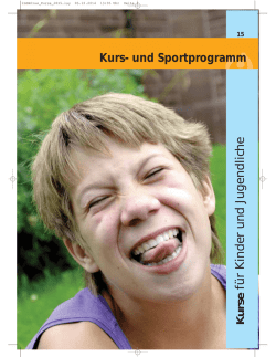 Kurs- und Sportprogramm Kurse für Kinder und Jugendliche
