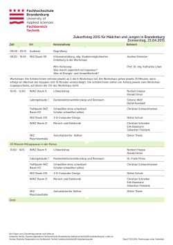Programm 2015 - Fachhochschule Brandenburg