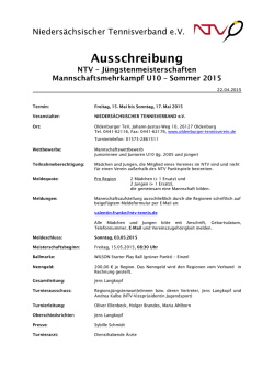 Ausschreibung - Niedersächsischer Tennisverband eV