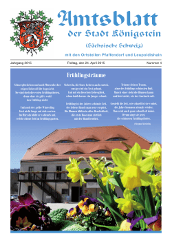 Amtsblatt Königstein Nr. 4 herunterladen, April 2015