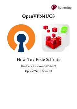 OpenVPN4UCS How-To / Erste Schritte