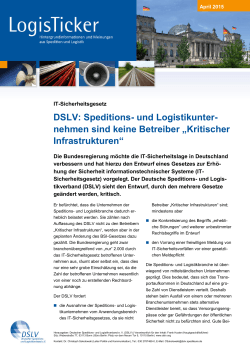pdf LogisTicker April 2015: IT-Sicherheitsgesetz